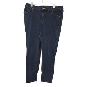 Lane Bryant Skinny Genius Fit Blue Jeans 18 Regular Dark Wash Jeans